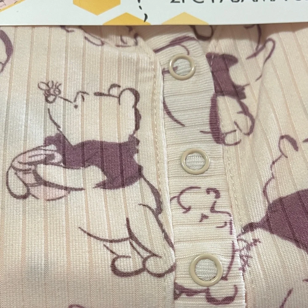 Winnie the Pooh Print Pink Pajama Set - Picture 4 of 4